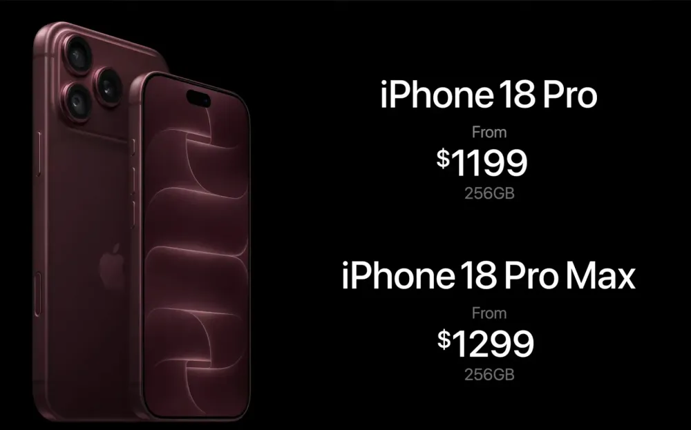 Price Iphone 18 Pro Max & 18 Pro